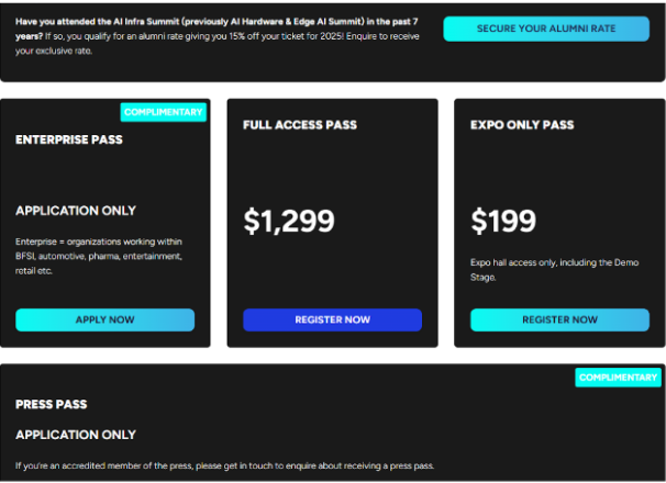 AI Infra Summit Registration Information
