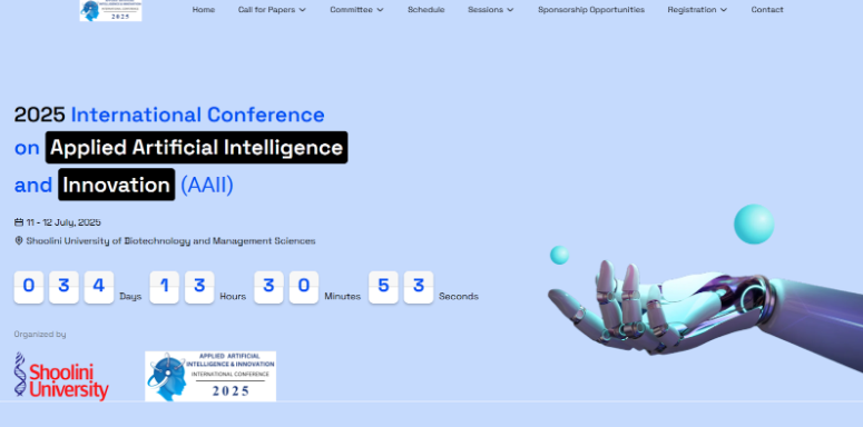 International Conference on Applied Artificial Intelligence 2025
