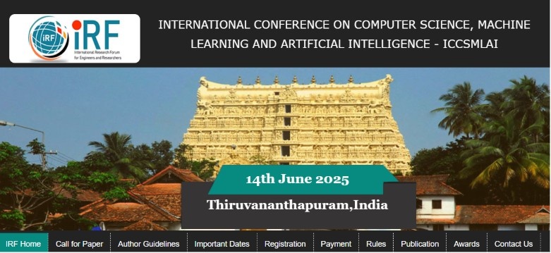 International Conference on Computer Science, Machine Learning and Artificial Intelligence